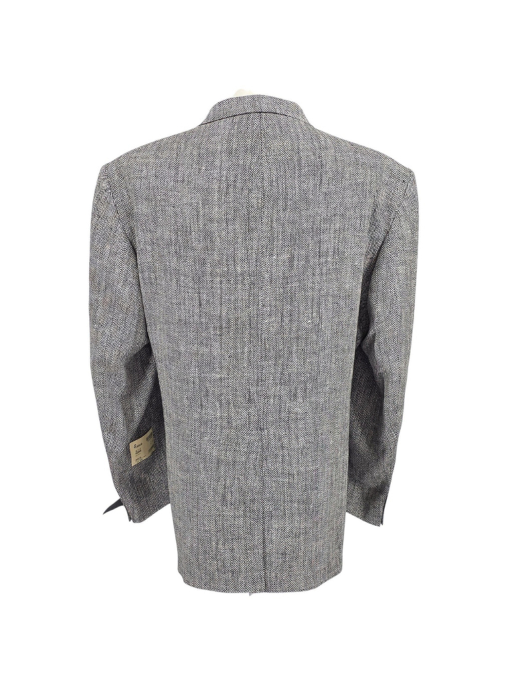 Classic Clothiers 48R 100% Silk Herringbone Sport Coat Gray Made USA NWT - Picture 2 of 15